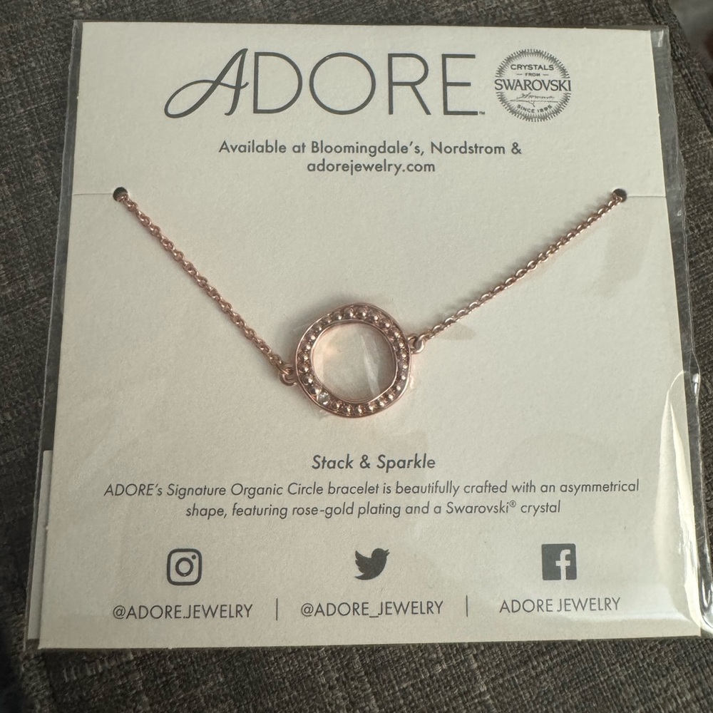 Adore Rose-Gold Necklace with Swarovski Crystal